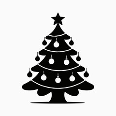 Fototapeta premium christmas,tree,silhouette,black,minimalist,xmas,holiday,winter,december,festive,ornament,pine,fir,noel,yuletide,seasonal,decor,simple,modern,icon,symbol,stencil,cricut,vinyl,decal,tattoo,outline,shado