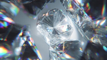 Abstract Diamond Gemstone Visual Design