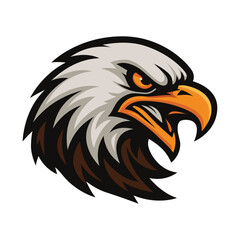 eagle head mascot logo design vector template