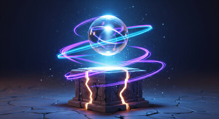 artistic visualization of energy transformation or energy conversion. 