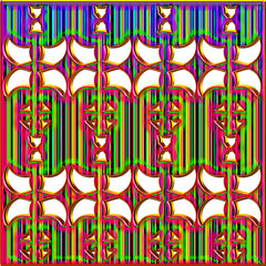 3D Abstract Seamless Pattern with Colorful Stripes, Vibrant Geometric Shapes, ideal for creative projects, textile design, wallpapers, and contemporary graphic compositions & Themes.