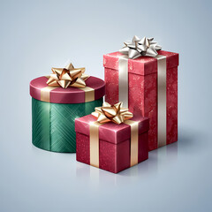 Festive Gift Boxes With Ribbons: Colorful Holiday Presents for Celebration and Gift Giving