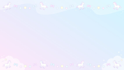 ファンシードリームホースのグラデーションソーダポップフレーム♡