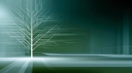 Digital Tree: Abstract Technology Connection Network Data