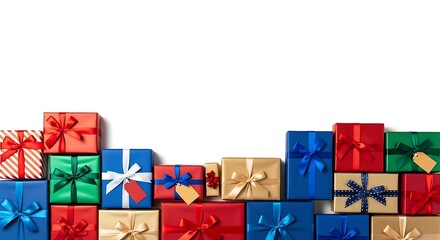 Colorful festive Presents and gifts