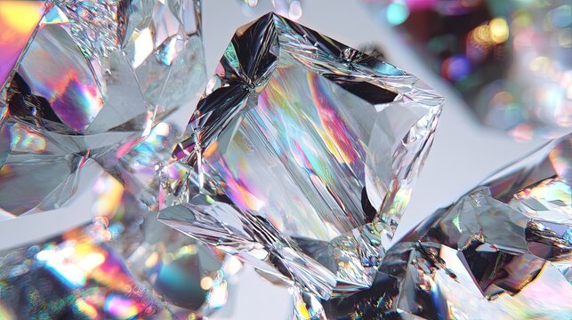 Abstract Iridescent Geometric Crystals