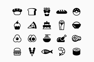 Set of food and culinary logo icon