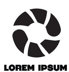 abstract logo design company circular swirl shape