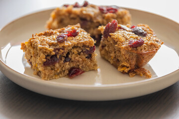 baked cranberry orange oatmeal festive winter breakfast