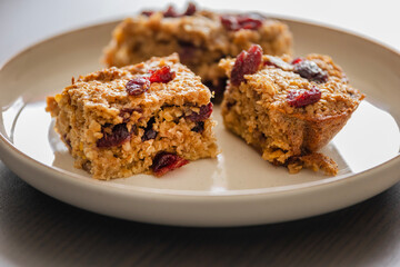 baked cranberry orange oatmeal festive winter breakfast