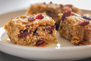 baked cranberry orange oatmeal festive winter breakfast