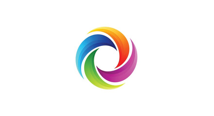 Abstract colorful swirl logo design concept for modern business identity use