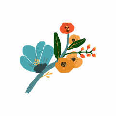 hand drawn illustration of a beautiful flower