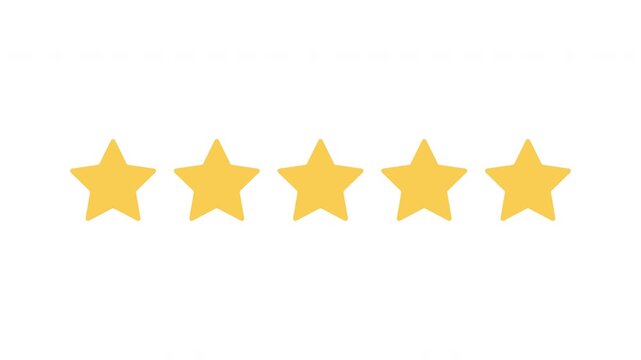 Multi Star Line Rating Expansion Gold Shine Animation ProRes Alpha Channel 4K 60fps