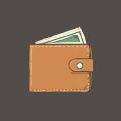 wallet and money Illustration 