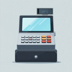 credit card with calculator Illustration 