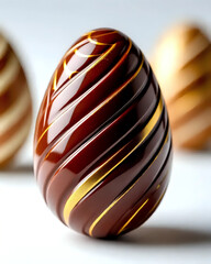 Image d'une figurine en chocolat en forme d'œuf pour pâques 