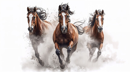 Horses Galloping