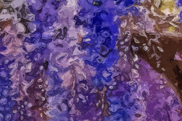 Various oil paintings, flowers, bamboo forests, roses, peonies, mountain scenery, wheat ears, waves