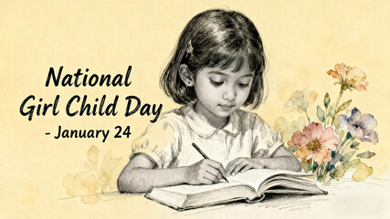 Sketching girls represents the concept of girls' festivals, knowledge accumulation, and gender equality, and is suitable for social welfare and children's rights promotion materials.
