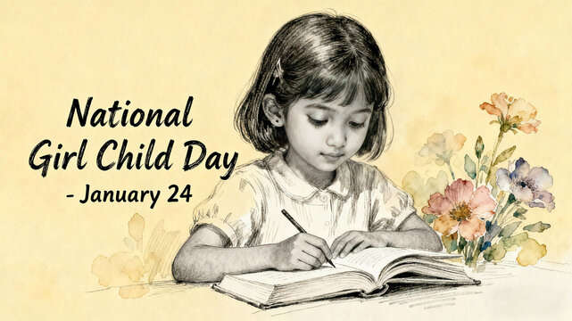 Sketching girls represents the concept of girls' festivals, knowledge accumulation, and gender equality, and is suitable for social welfare and children's rights promotion materials.
