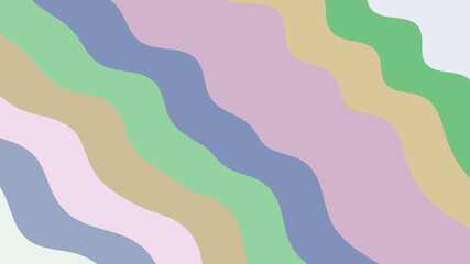 Pastel Wavy Lines Background: Soft, Modern Abstract with Dreamy Colors and Gentle Curves Graphic