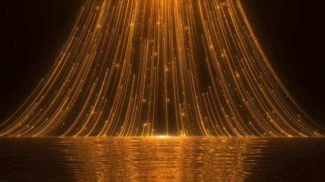 Aesthetic stage particle line stage background(After Effects production)
