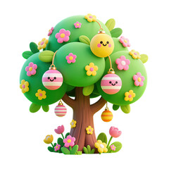 Joyful Festive Tree with Cheerful Ornaments