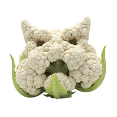 Fresh cauliflower head with vibrant green leaves, ready for healthy recipes and culinary creations, adding a touch of natural goodness to any project