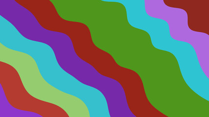 Colorful Wavy Lines Backdrop: Abstract Stripes Pattern, Diagonal Art, Modern Creative Design, Seamless Texture