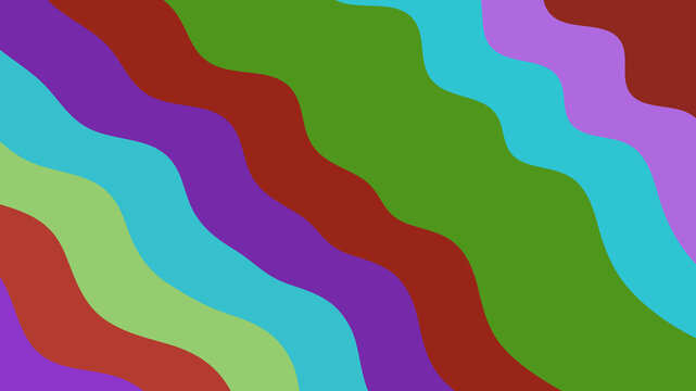 Colorful Wavy Lines Backdrop: Abstract Stripes Pattern, Diagonal Art, Modern Creative Design, Seamless Texture