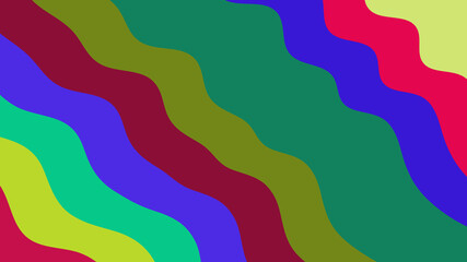 Colorful Wavy Stripes Graphic: Dynamic Abstract Design for Visual Appeal, Creative Projects, and Art Backgrounds