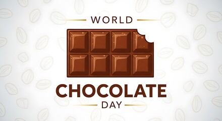 World Chocolate Day Celebration with a Bitten Chocolate Bar.