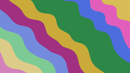 Dynamic Wavy Stripes: A Playful Abstract Background with Bold Colors and Organic, Flowing Line Design