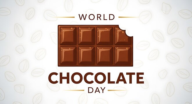 World Chocolate Day Celebration with a Bitten Chocolate Bar.