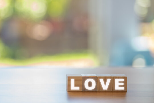 Love concept. Happy Valentines day, wedding with love letters.