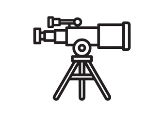 Telescope Line art vector