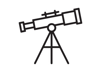 Telescope Line art vector