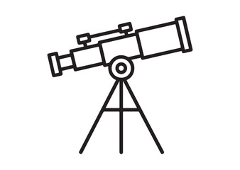 Telescope Line art vector