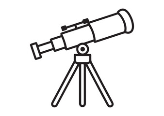Telescope Line art vector