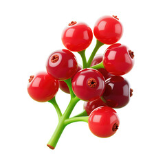 Vibrant Red Berries on Green Stems