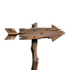 Weathered Wooden Signpost with Directional Arrows