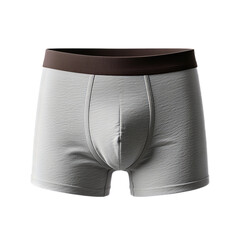White Boxer Briefs with Brown Waistband