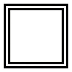 Yellow Neon Square Border Frame