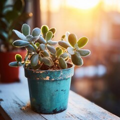 Sunlight Warmth Potted Jade Plant