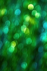 Abstract Bokeh Background With Green And Teal Colors