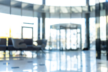 Fototapeta premium Abstract blur office interior for background