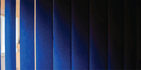 Blue vertical blinds a modern window covering offering privacy and light control in an office or home