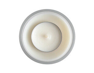 Untitled design - &ldquo;Minimal Tea Light Candle in Frosted Holder, top-down angle, isolated on transparent background&rdquo;