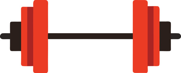 Red and black dumbbell weight lifting equipment fitness